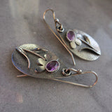 Retro flower 3D earrings