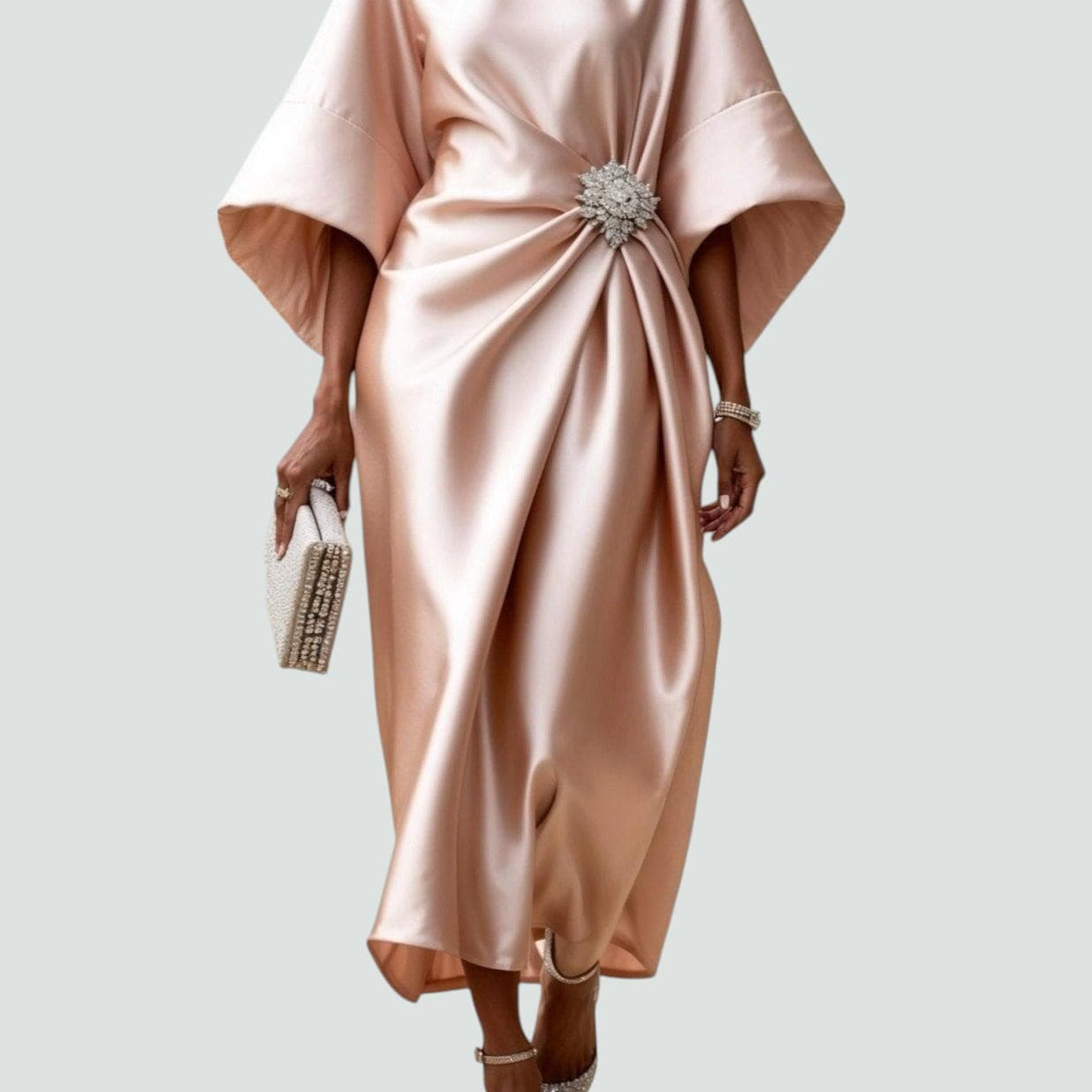 Lona™ Elegantne Pikk Satiin Kleit