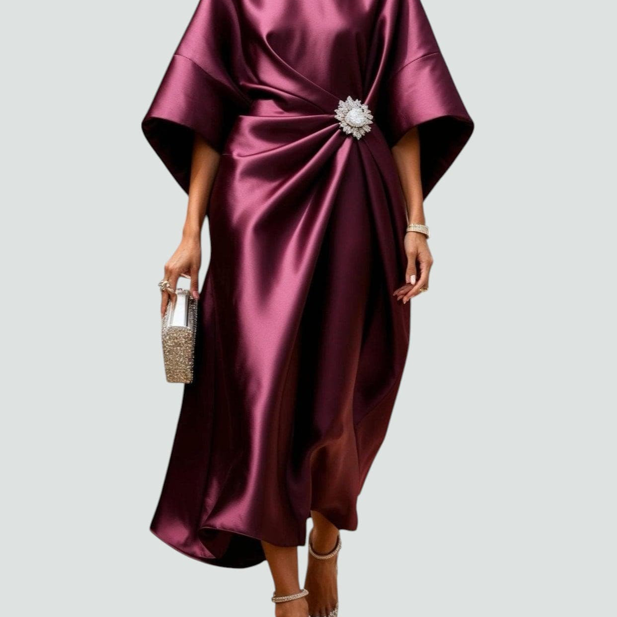 Lona™ Elegantne Pikk Satiin Kleit