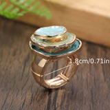 Triple Layered Boho Ring with Enamel