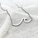 Silver necklace Onda del Mar
