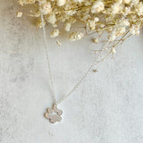 Elegant necklace with a silver foot - stainless steel