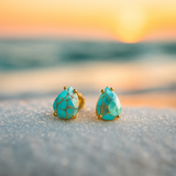 Turquoise Drop Earrings From The Mediterranean