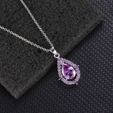 Necklace and earrings Nadine Amatista