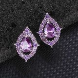 Necklace and earrings Nadine Amatista