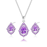 Necklace and earrings Nadine Amatista