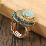 Triple Layered Boho Ring with Enamel