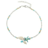 Stars and Shells with Natural Stones Anklet