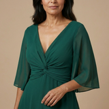Lucía - Chiffon dress with V-neck