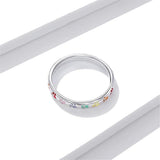 Silver ring with footprint design