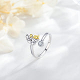 925 Sterling Silver Ring with Zirconia – Adjustable and Handmade