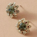 Bright green earrings
