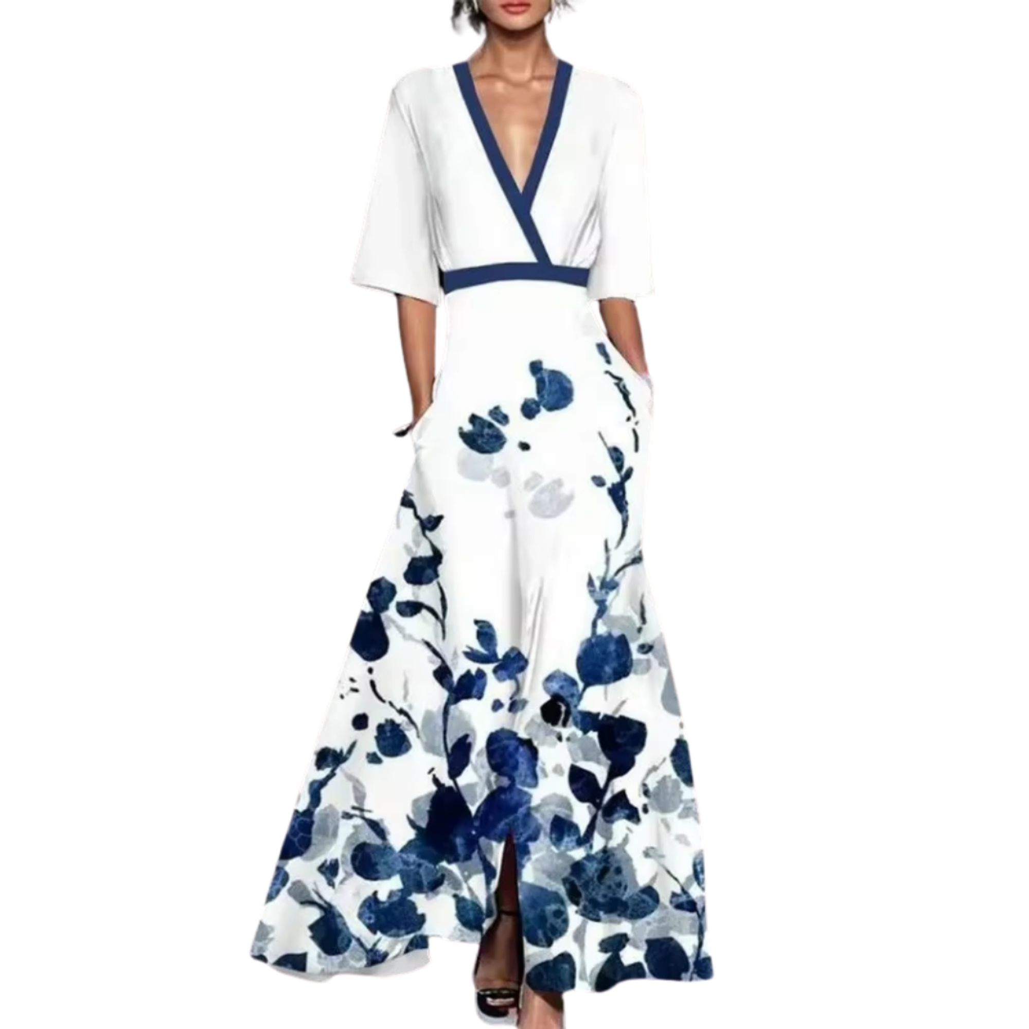 Noelle | Floral V-neck Spring Wrap