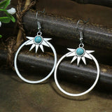 Vintage earrings with turquoise stone
