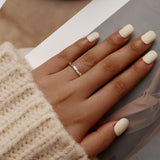 Silver ring with footprint design