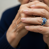 Vintage Golden Ocean Wave Ring