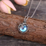 Necklace María with a moonstone