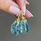 Vintage earrings with blue crystal