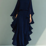 Aurora | Completo Elegante in Chiffon con Volant
