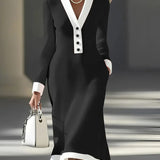 Kaylin™ Stiilne Pika Varrukaga Kleid