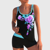 Flor – Lillene tankini lühikeste pükstega, lame kõhu efekt