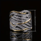Elegant ring with multiple intertwining layers