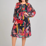 Florinda™ Elegantne Lilleline Kleid
