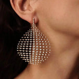 Vintage globe earrings with cubic zirconia