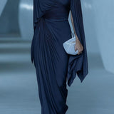 Melyssa™ Pleated Drape Maxi Kleid
