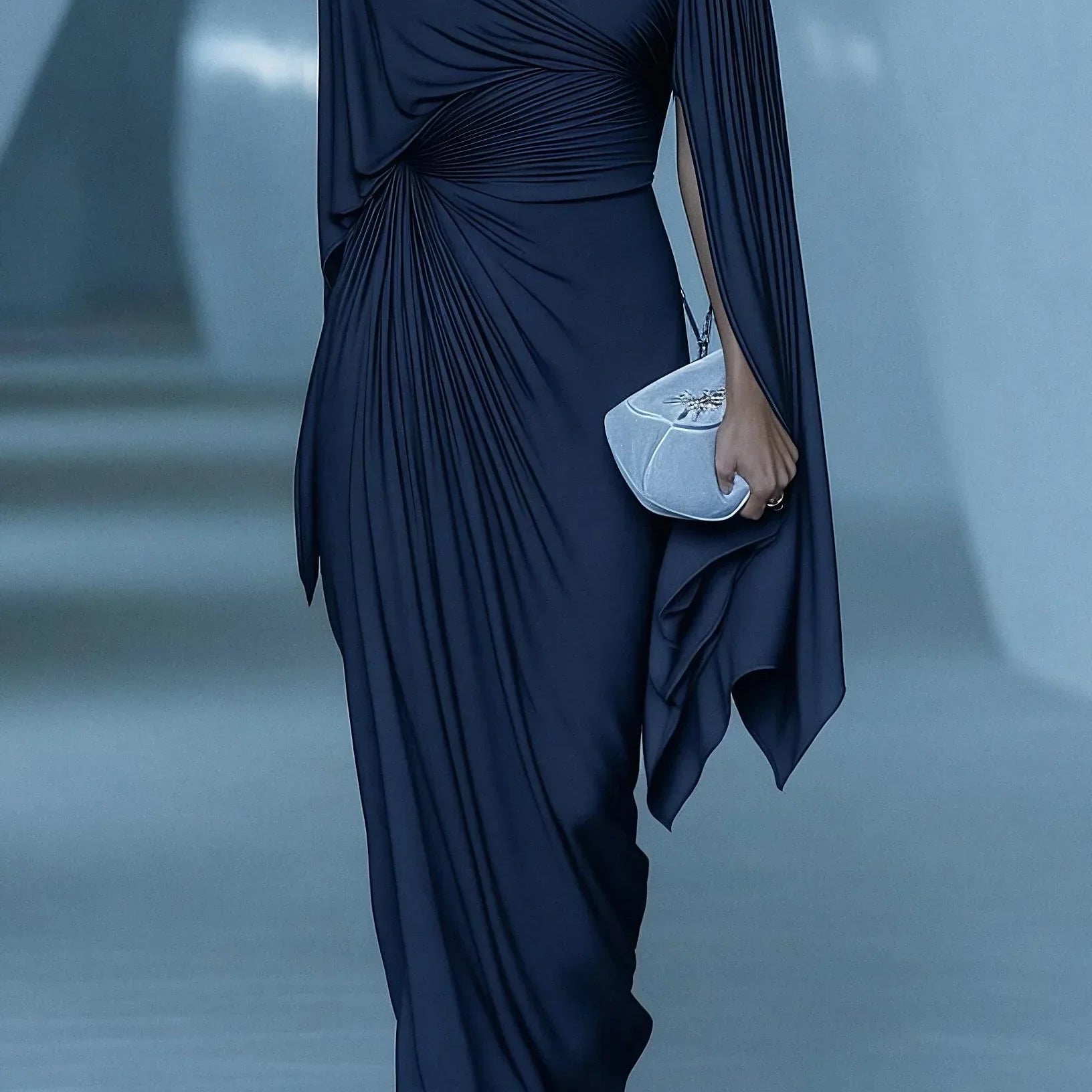 Melyssa™ Pleated Drape Maxi Kleid
