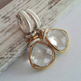 Golden vintage klaasist kõrvarõngas