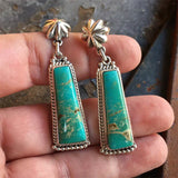 Vintage earrings with turquoise stone