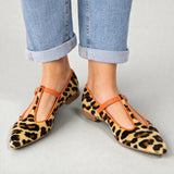 Lulu | Leopard Print T-Bar Shoes