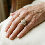 Vintage Round Golden Ring with Diamond
