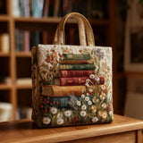 Hand-stitched cord bag with floral pattern