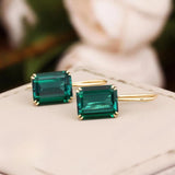 Mila emerald earrings