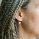 Vintage Blue Earrings, with embedded zircon