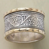 Golden and silver vintage ring