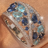 Vintage Ring With Blue Zircon