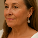 Bronze earrings with beads