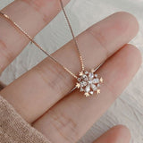 Gold and Silver Glitter Snowflake Necklace