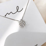 Gold and Silver Glitter Snowflake Necklace