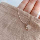 Gold and Silver Glitter Snowflake Necklace