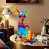 Värviline vaigust chihuahua laualamp