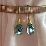 Bright green earrings