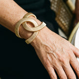 Elegant golden double bracelet