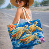 Padded Beach Bag Sea Turtle