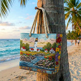 Padded Beach Tote Lighthouse Glow