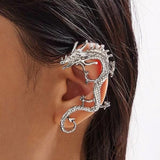 Dragon earrings in silver