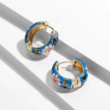 Luxury Black Floral Earring